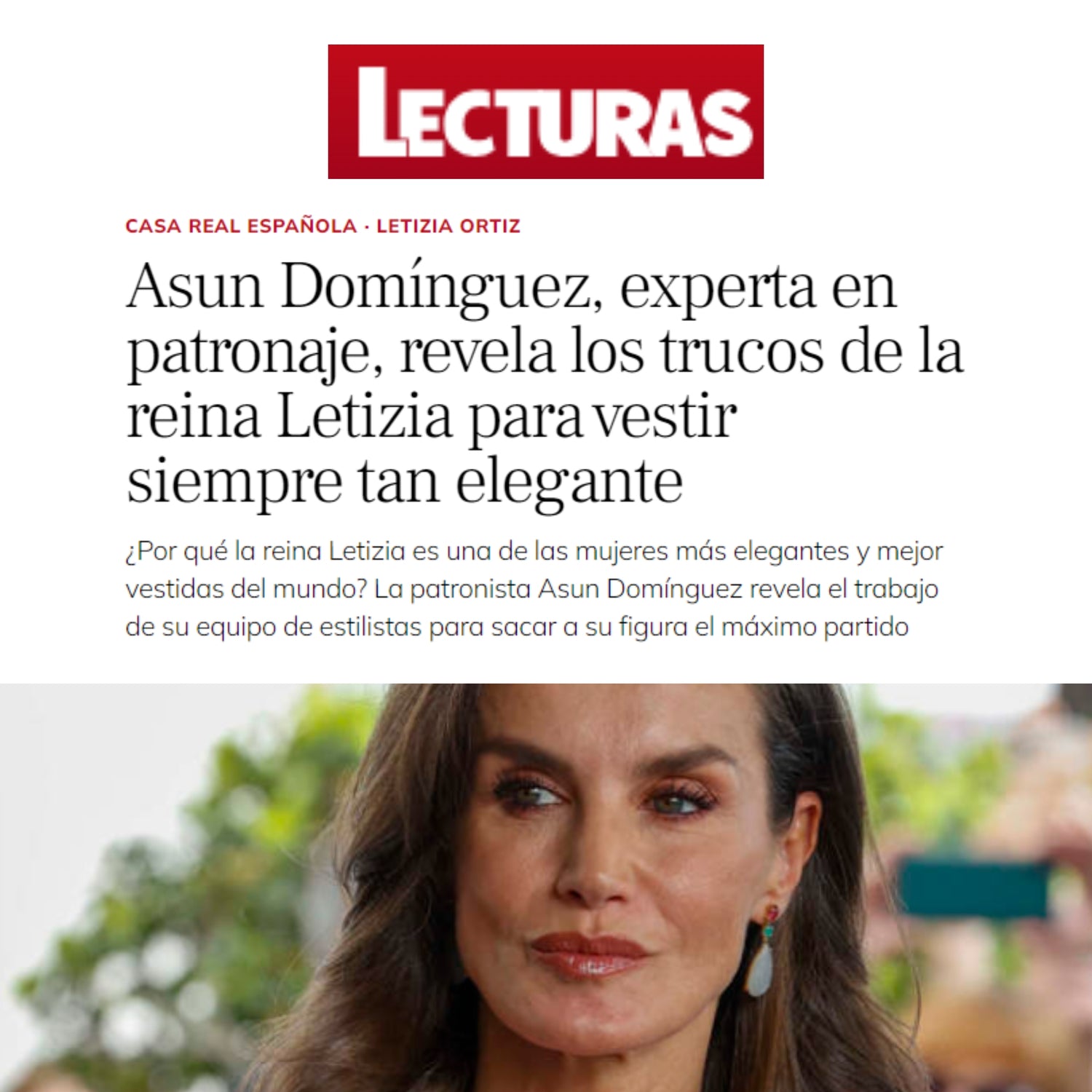 Entrevista de Asun Domínguez en Lecturas